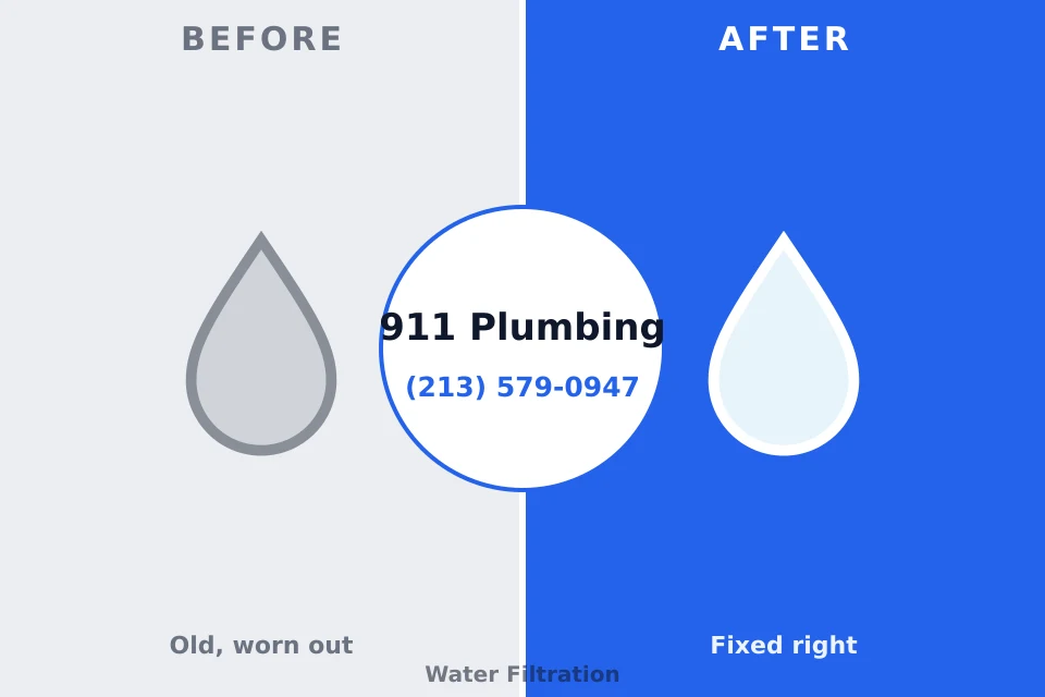 Before and after: plumbing repair Upper Exeter, PA